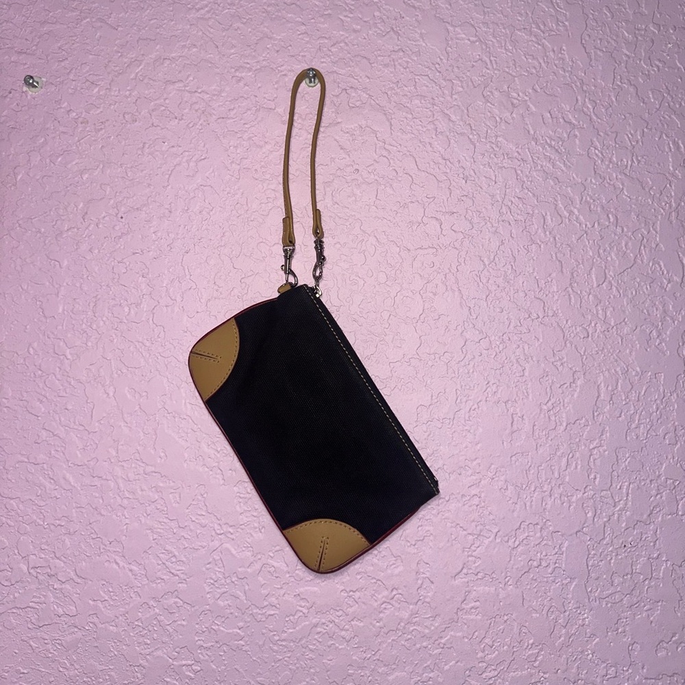 canvas wristlet pouch or wristlet clutch